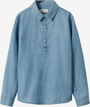 MANGO KIDS Button Up Shirt 'alex' in Blue: front