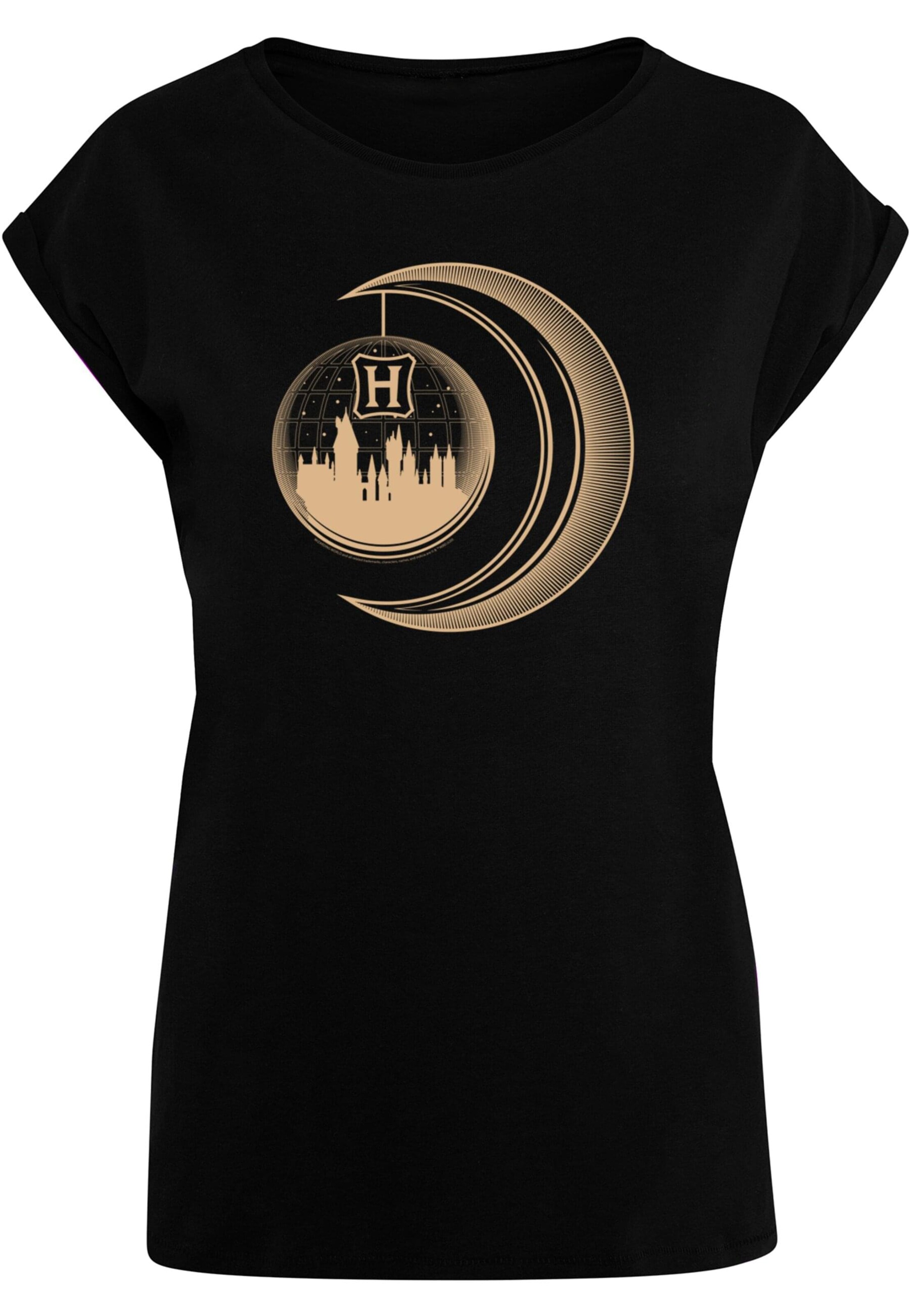 ABSOLUTE CULT T-Shirt 'Harry Potter - Hogwarts Moon' in Schwarz: Vorderseite