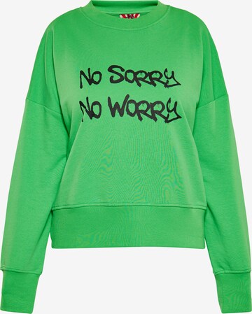 myMo ROCKS Sweatshirt in Groen: voorkant