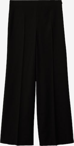 Wide Leg Pantalon à plis 'SARAH' MANGO en noir : devant