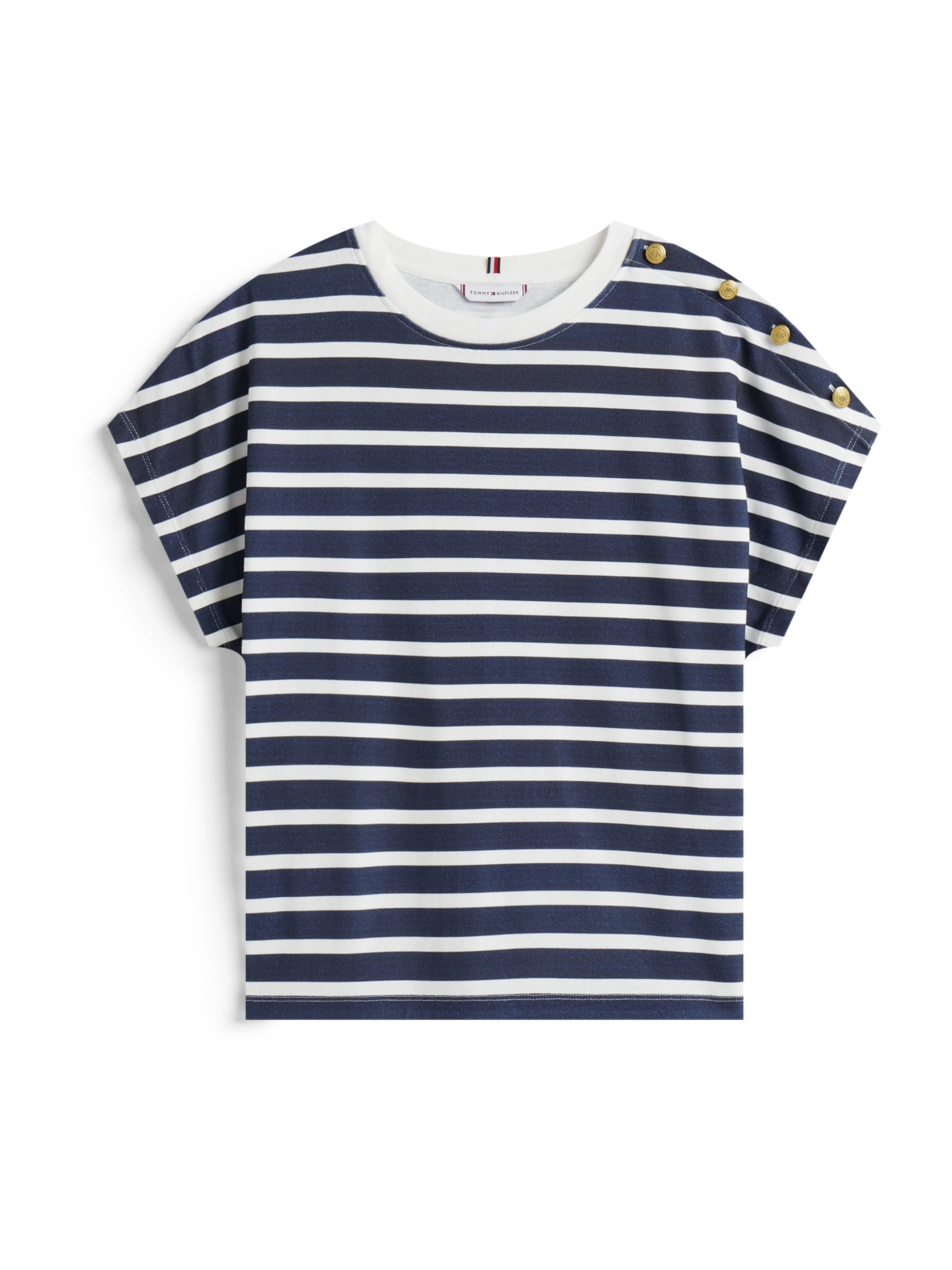TOMMY HILFIGER T-shirt en bleu marine / blanc, Vue avec produit