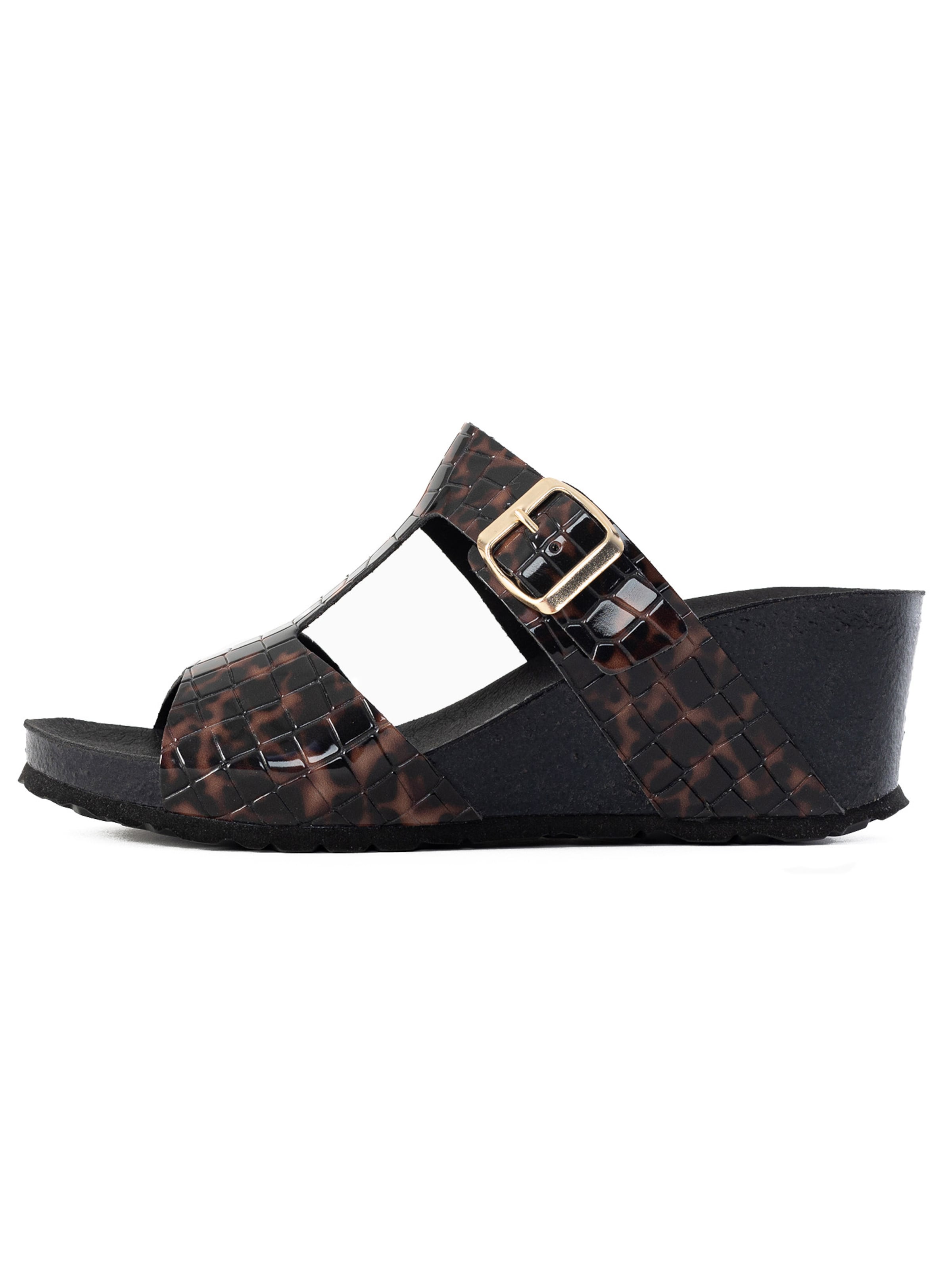 Bayton Pantolette 'Lilas' in Braun: Vorderseite