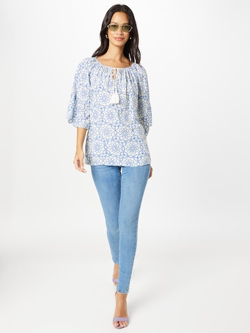 Camicia da donna 'Hippie Yeah' di Zwillingsherz in blu