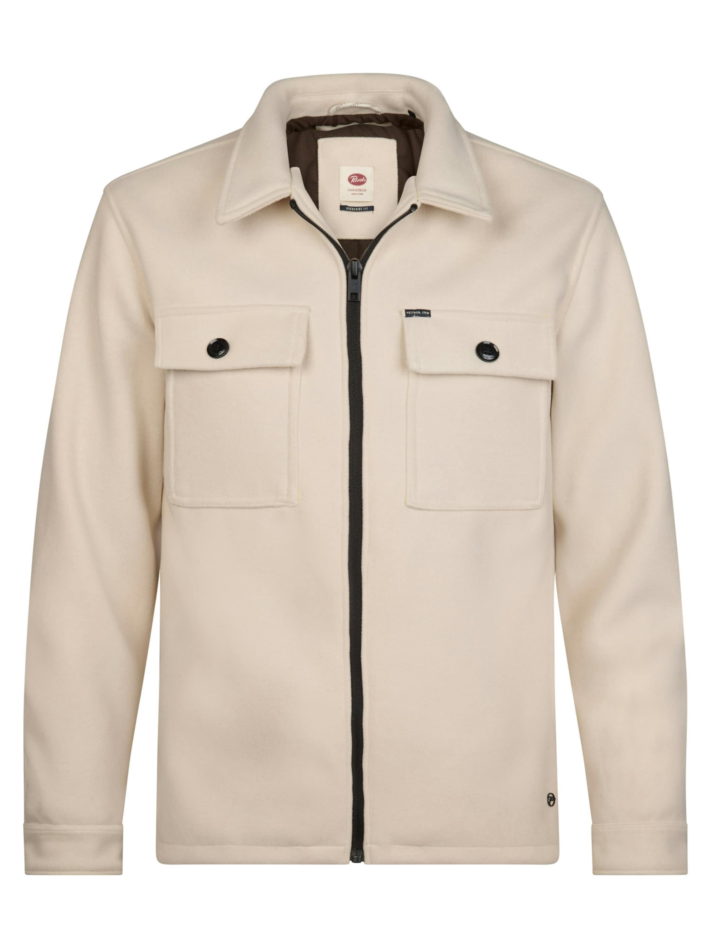 Veste mi-saison Petrol Industries en blanc : devant