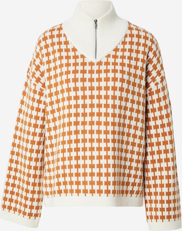 MSCH COPENHAGEN Υπερμέγεθες πουλόβερ 'Amaria' σε καφέ: μπροστά