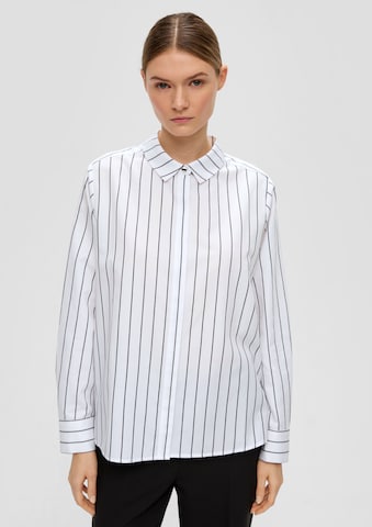 Camicia da donna di s.Oliver BLACK LABEL in bianco: frontale