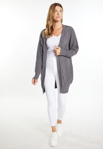 usha WHITE LABEL Knit Cardigan 'Teylon' in Grey