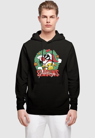 ABSOLUTE CULT Sweatshirt 'Looney Tunes - Seasons Greetings' in Black: front