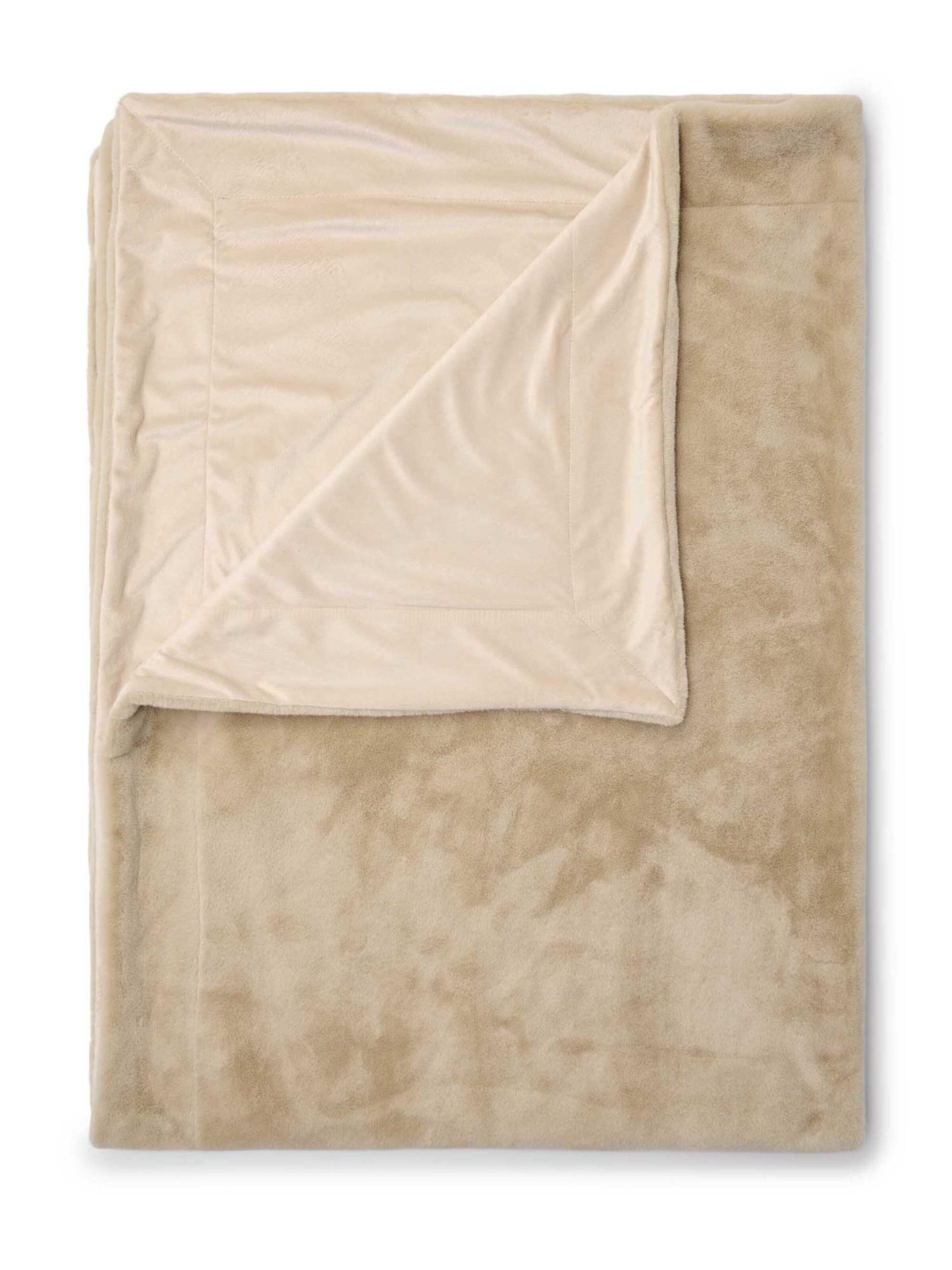 ESSENZA Decke 'Furry' in Beige: Vorderseite