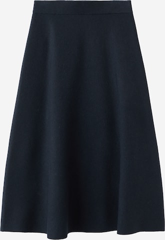 Fustă 'Nuria' de la MANGO pe albastru: față