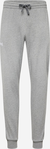 UNDER ARMOUR Zúžený Sportovní kalhoty 'Rival' – šedá: přední strana