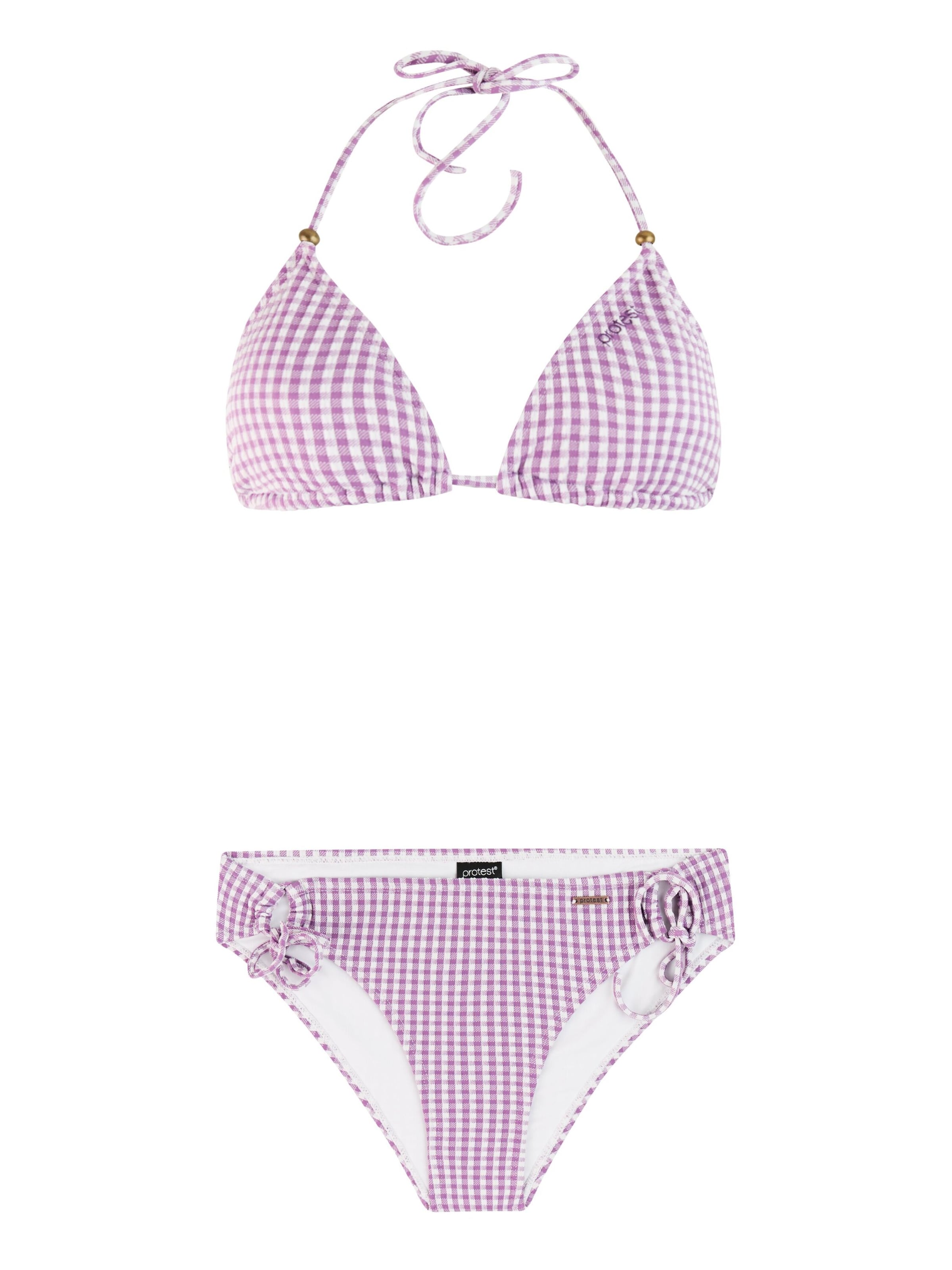 PROTEST Triangle Bikini 'PRTLife' in Purple: front