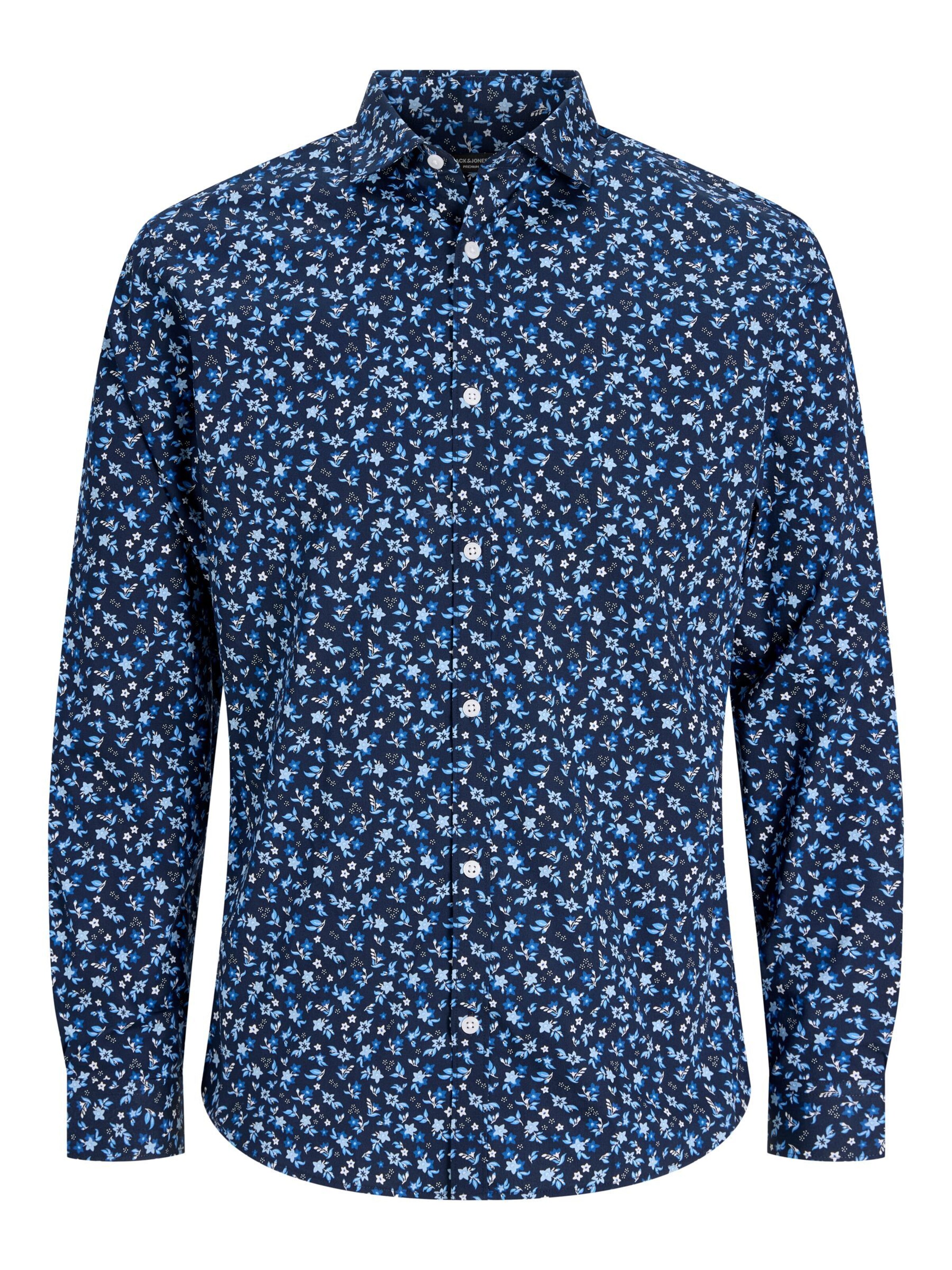 JACK & JONES Chemise en S en bleu, Vue avec produit