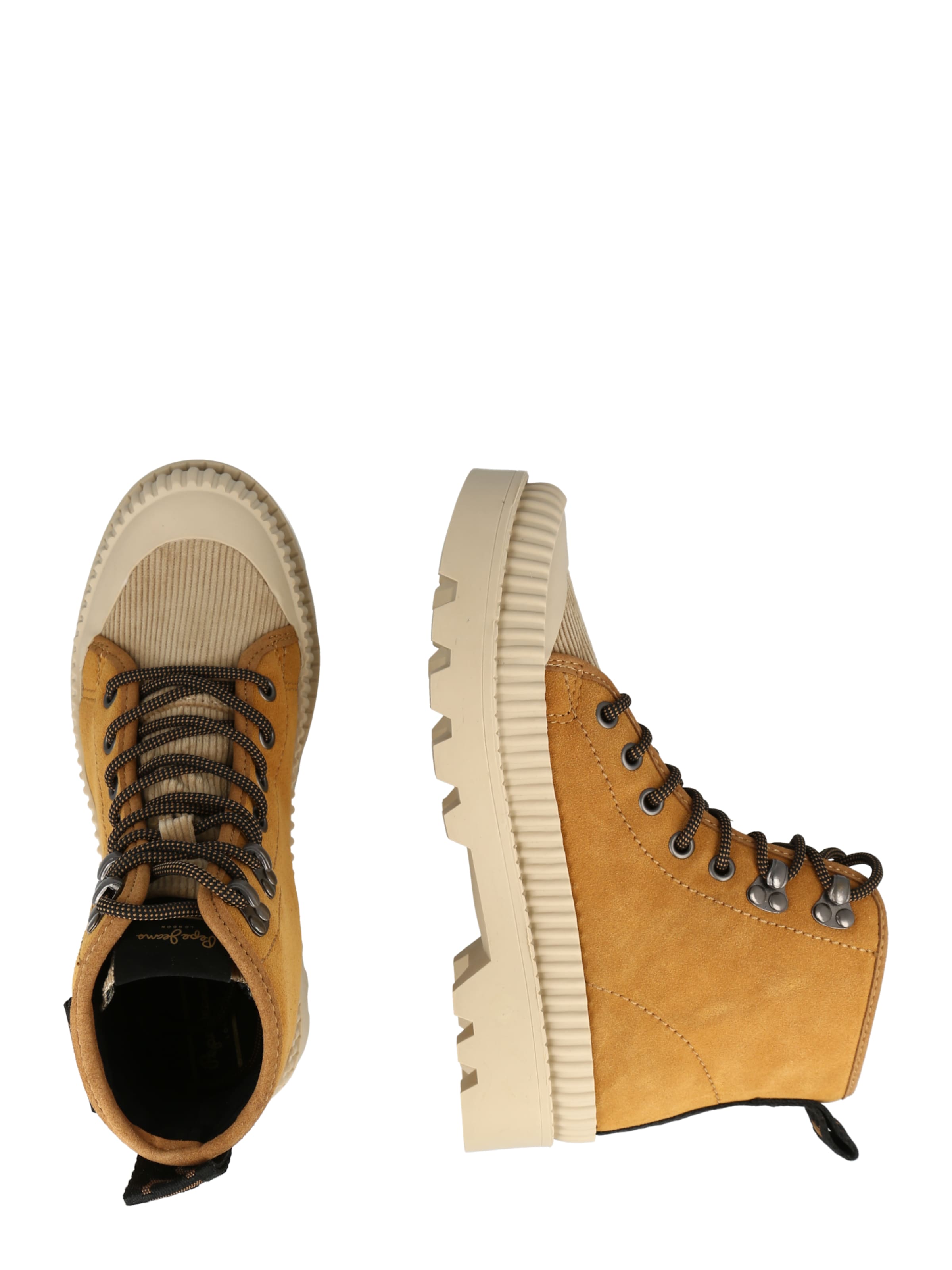 Pepe Jeans - Botines con cordones 'Ascot Desert' en marrón