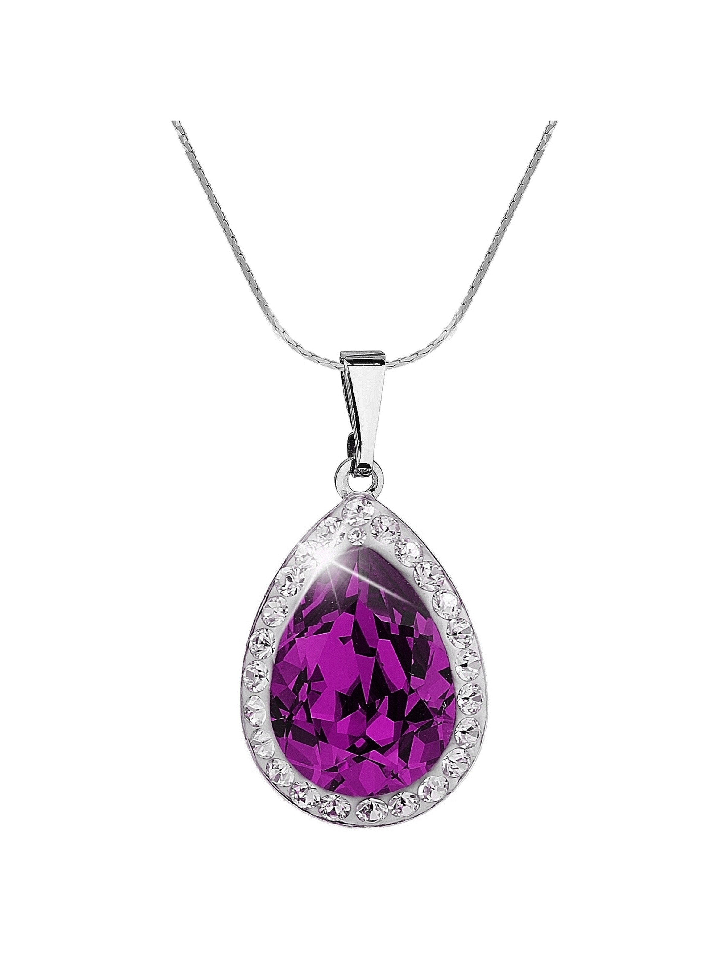 EXCLUSIVE EDITION Řetízek 'Agidel adorned with Swarovski crystals' – fialová