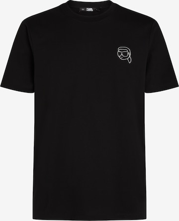 Tricou 'Ikonik' de la Karl Lagerfeld pe negru: față