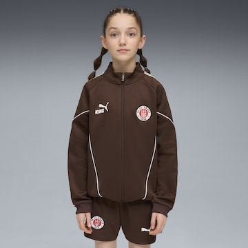 PUMA Jacke 'FC St. Pauli King Anthem' in Braun: Vorderseite