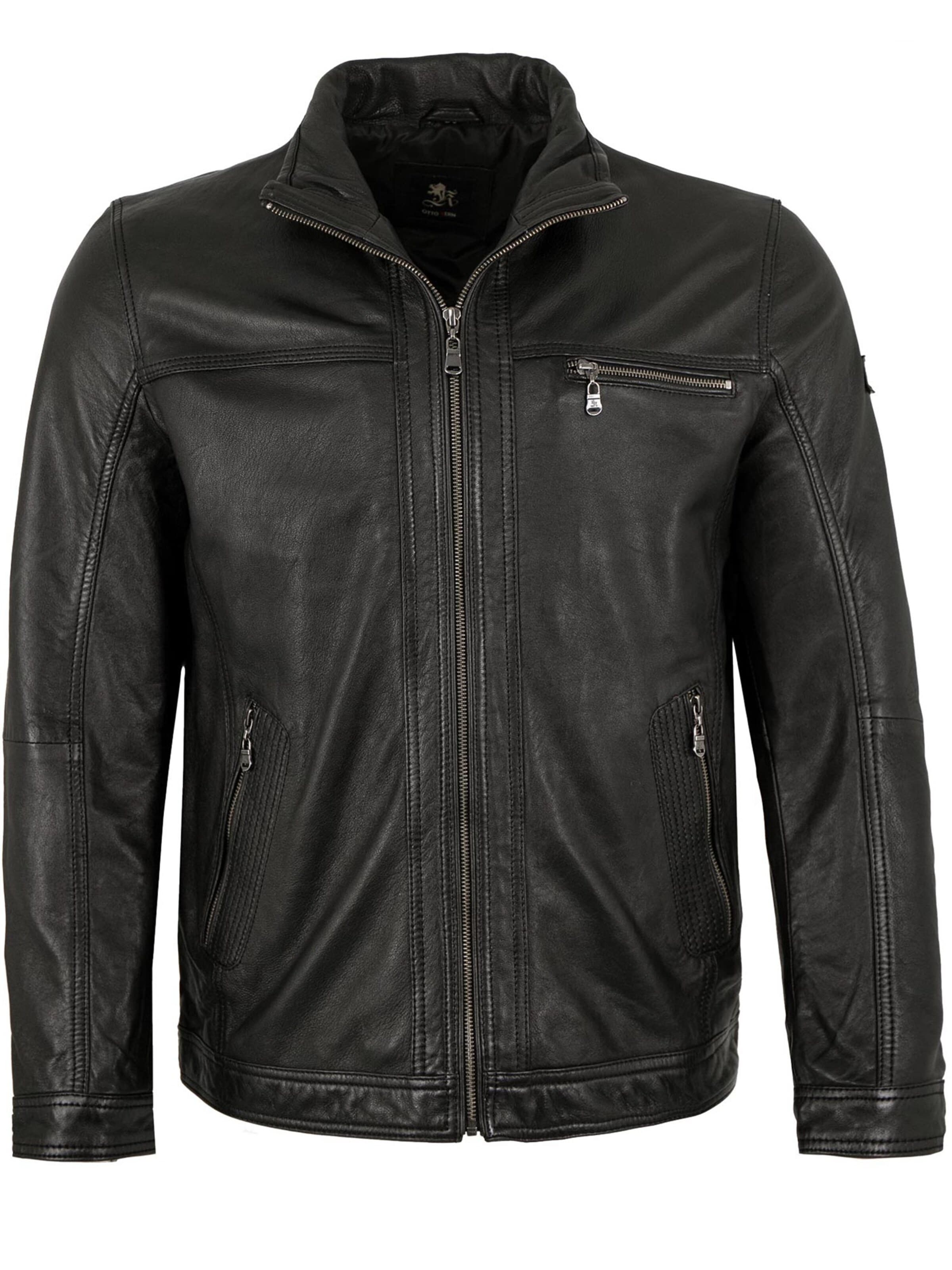 OTTO KERN Übergangsjacke 'Men-103'‌‌‌‌ in Schwarz: Vorderseite