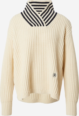 TOMMY HILFIGER Sweter w kolorze beżowy: przód