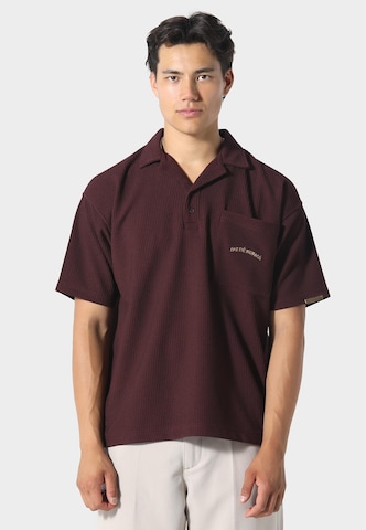 Pas De Monaco Poloshirt 'WAFFLE' in Rot: Vorderseite