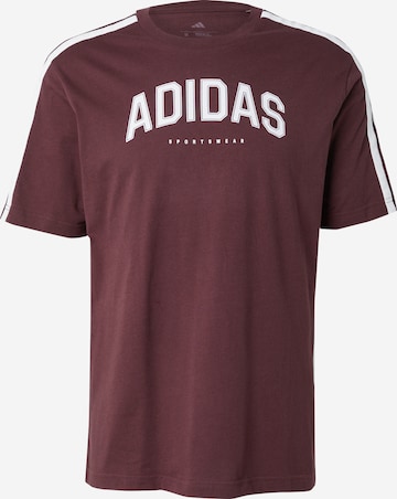 raudona ADIDAS SPORTSWEAR Sportiniai marškinėliai 'Colleg': priekis