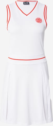 EA7 Emporio Armani Sports Dress in White: front