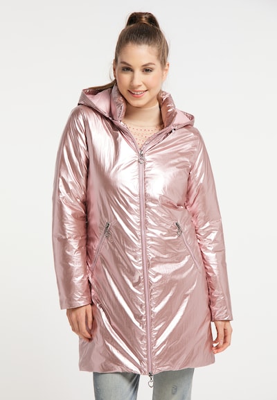 MYMO Winter Coat in Dusky pink, View model