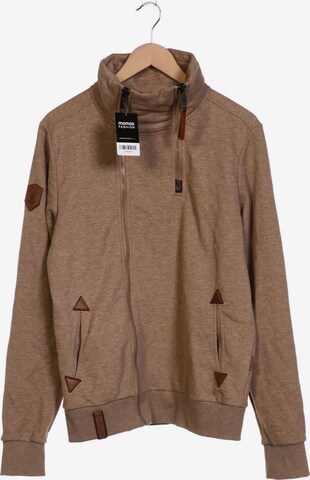 naketano Sweatshirt & Zip-Up Hoodie in XL in Beige: front