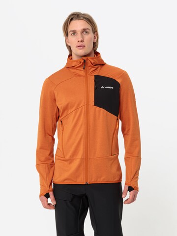 VAUDE Athletic fleece jacket 'Monviso' in Orange: front