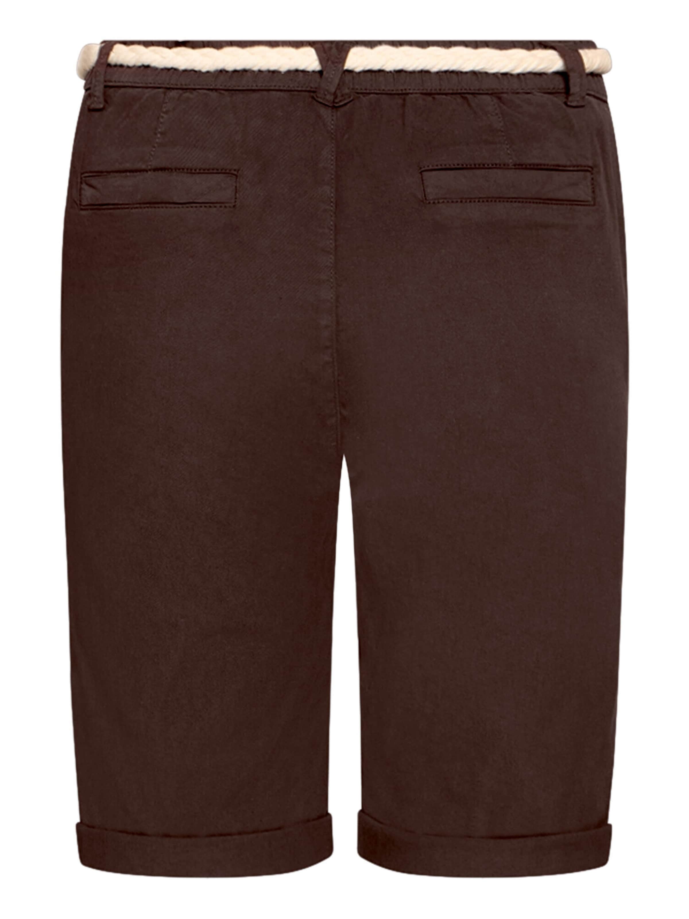 Cartoon Loosefit Bermuda mit Bindegürtel in Braun