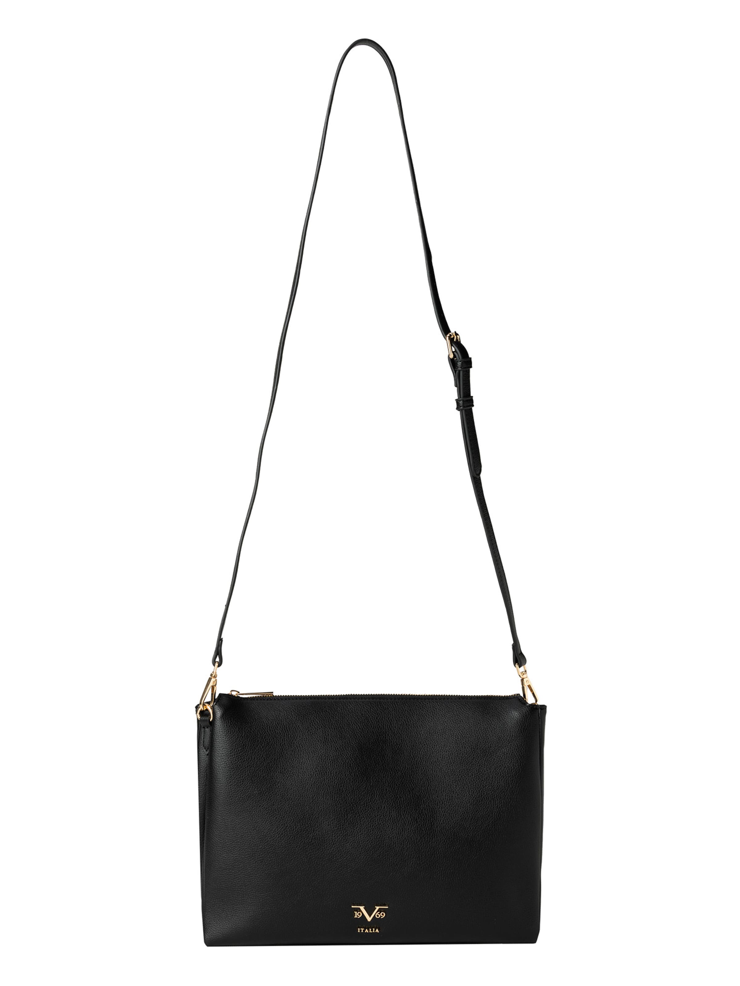 Borsa a tracolla &#x27;Kimberley&#x27; di 19V69 ITALIA in nero: frontale