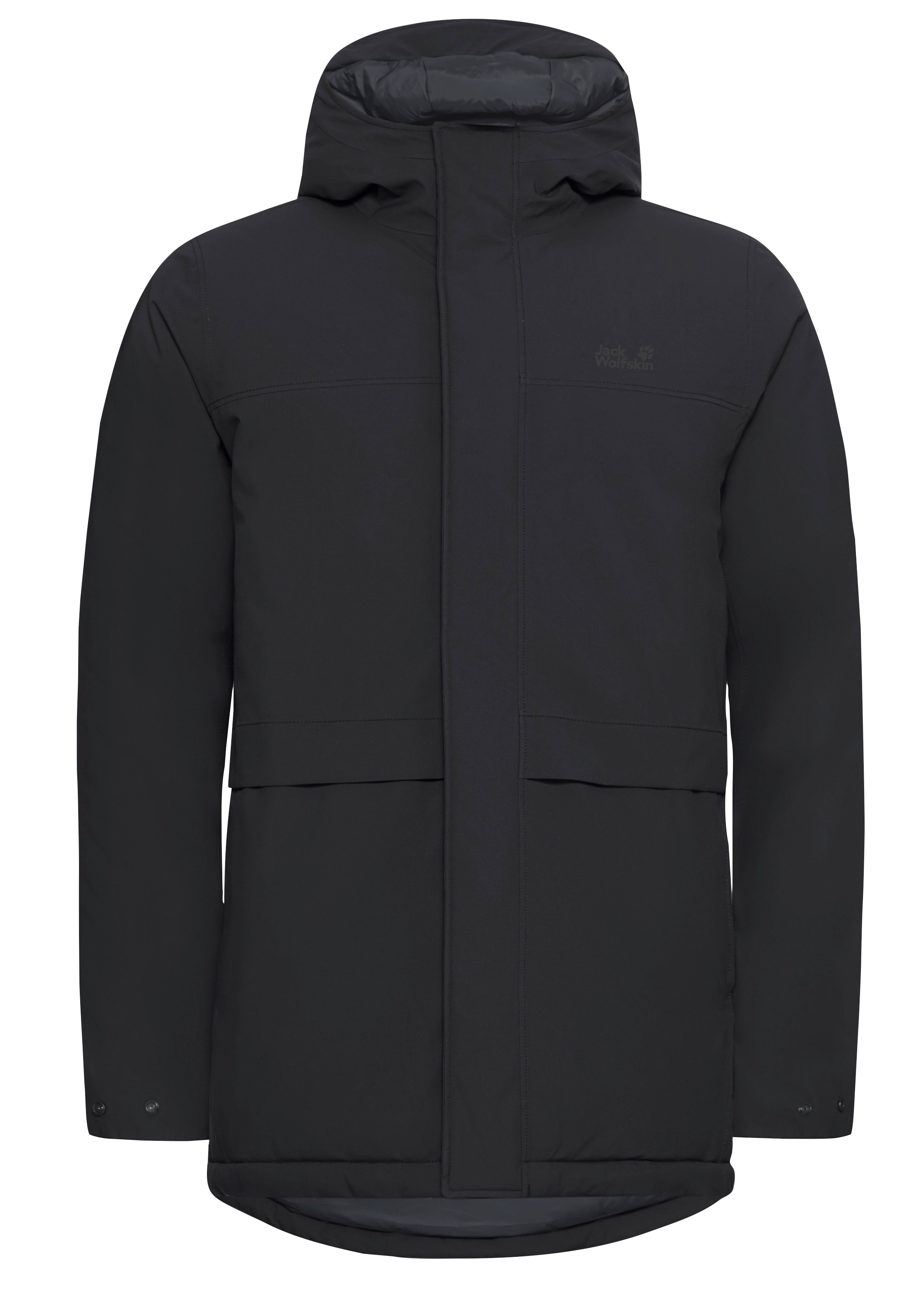 JACK WOLFSKIN Winter Parka in Black: front