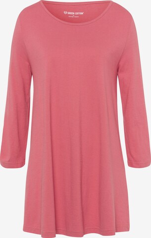 Green Cotton Shirt in Pink: front