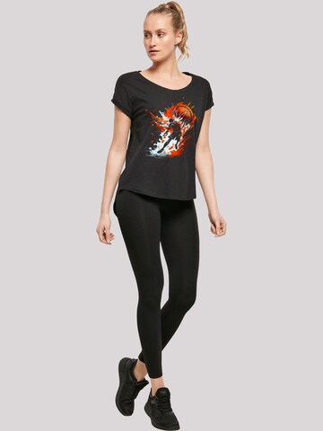 T-shirt 'Basketball Sports Collection Orange Splash' F4NT4STIC en noir