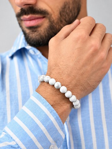 GT Collection Bransoletka 'Howlite Single-Row' w kolorze biały