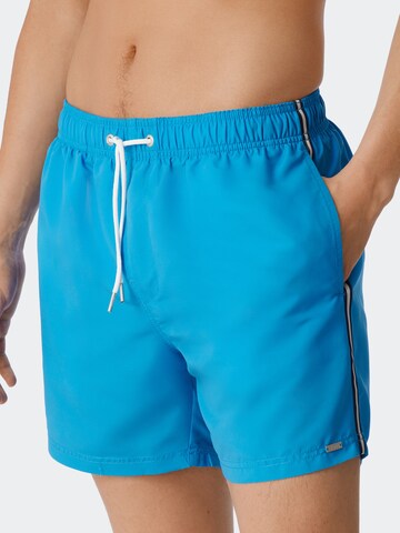 SCHIESSER Board Shorts ' Aquarium ' in Blue: front