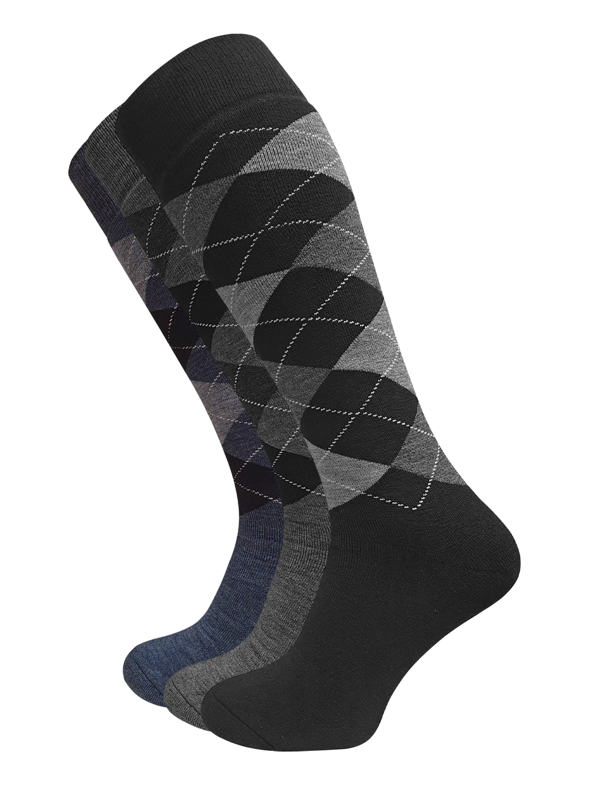 Cotton Prime Knee High Socks in Blue: front