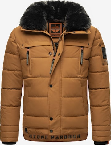 STONE HARBOUR Winter jacket 'Witaas' in Brown: front
