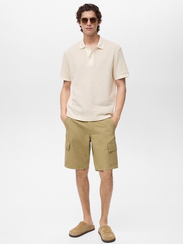 MANGO MAN Shirt 'OPENP' in Beige