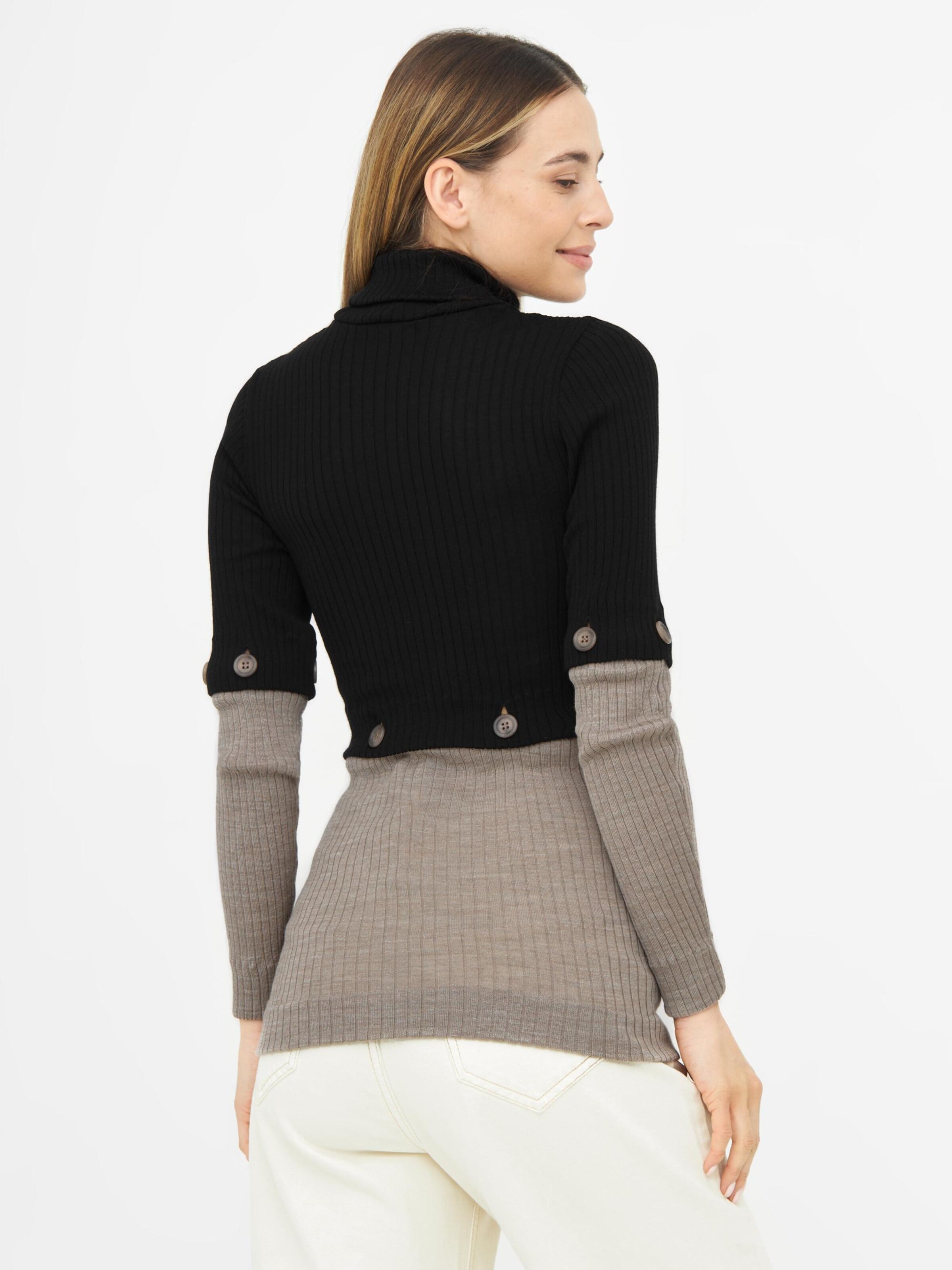 TOOche Pullover 'Dual Black Elegance'‌‌‌‌‌‌‌‌‌ in Schwarz