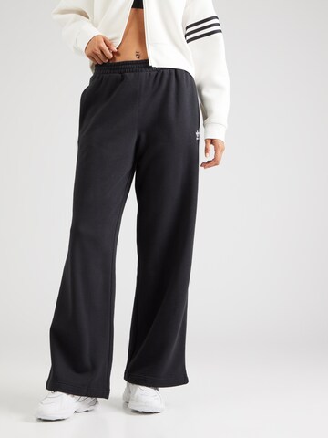 ADIDAS ORIGINALS Loose fit Trousers 'Ess' in Black: front
