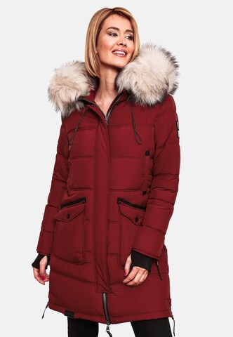 MARIKOO Winter Coat 'Chaskaa' in Red: front