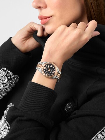 Montre à affichage analogique Philipp Plein en argent : devant