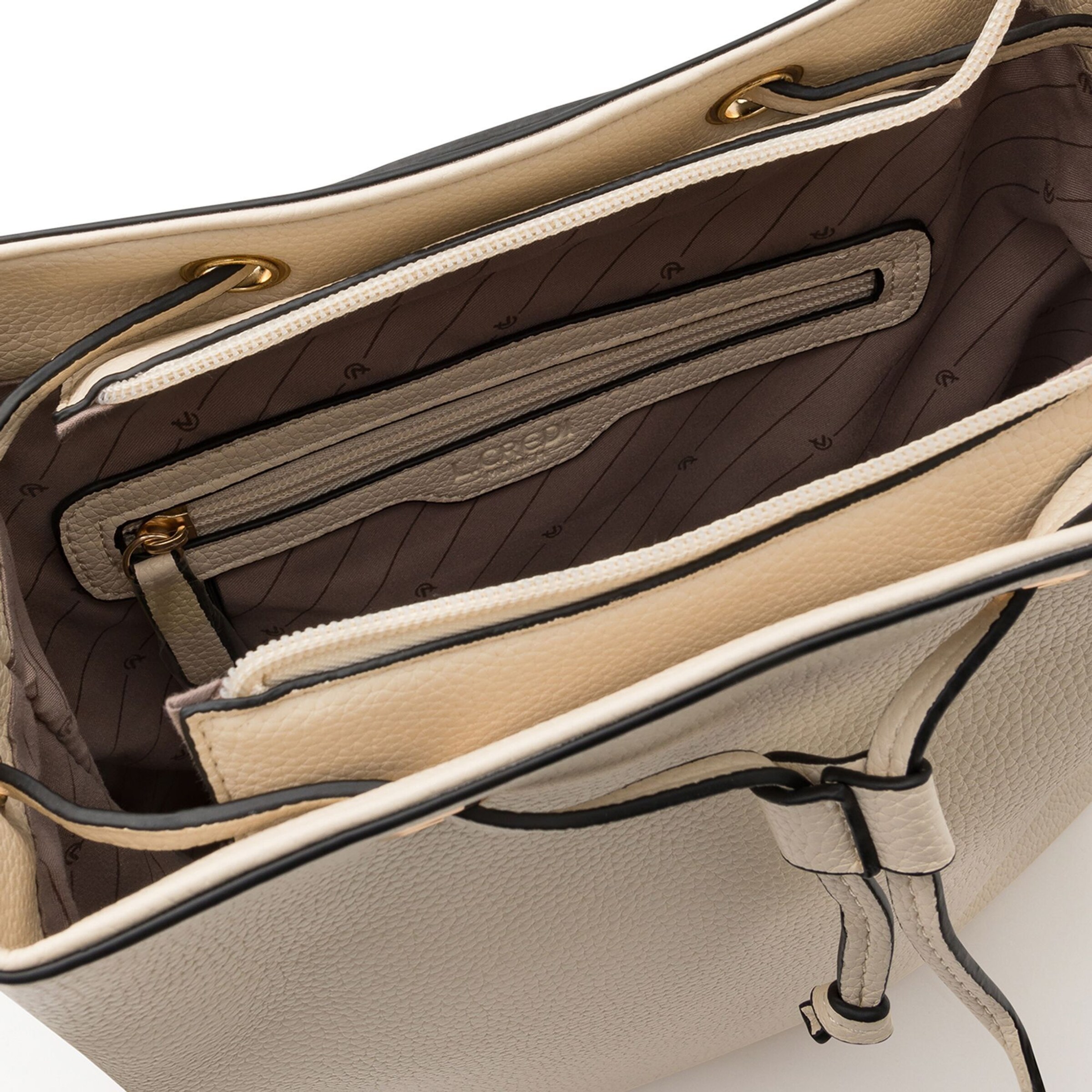 L.CREDI Pouch 'Ebony' in Beige