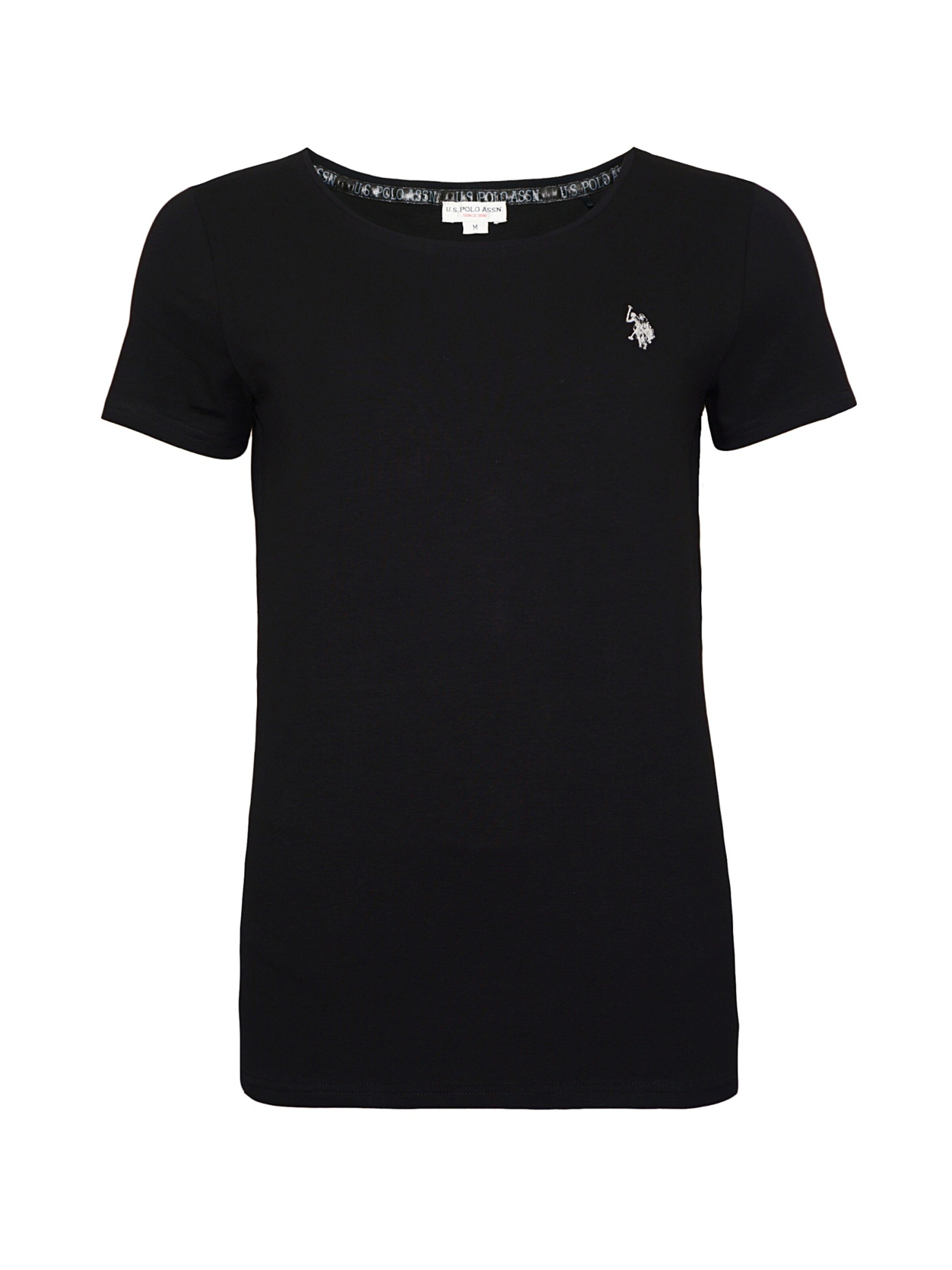 U.S. POLO ASSN. T-Shirt 'Rundhals' in Schwarz: Vorderseite