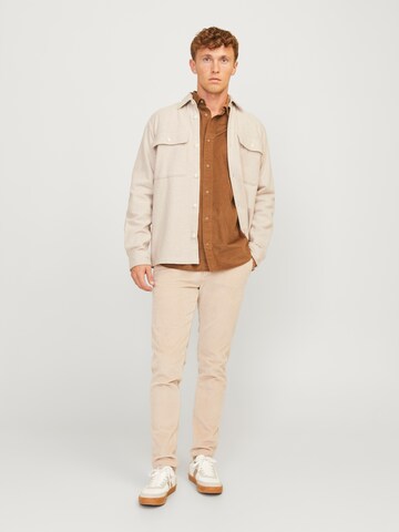 JACK & JONES Regular fit Overhemd 'JPRCCREGENT' in Bruin