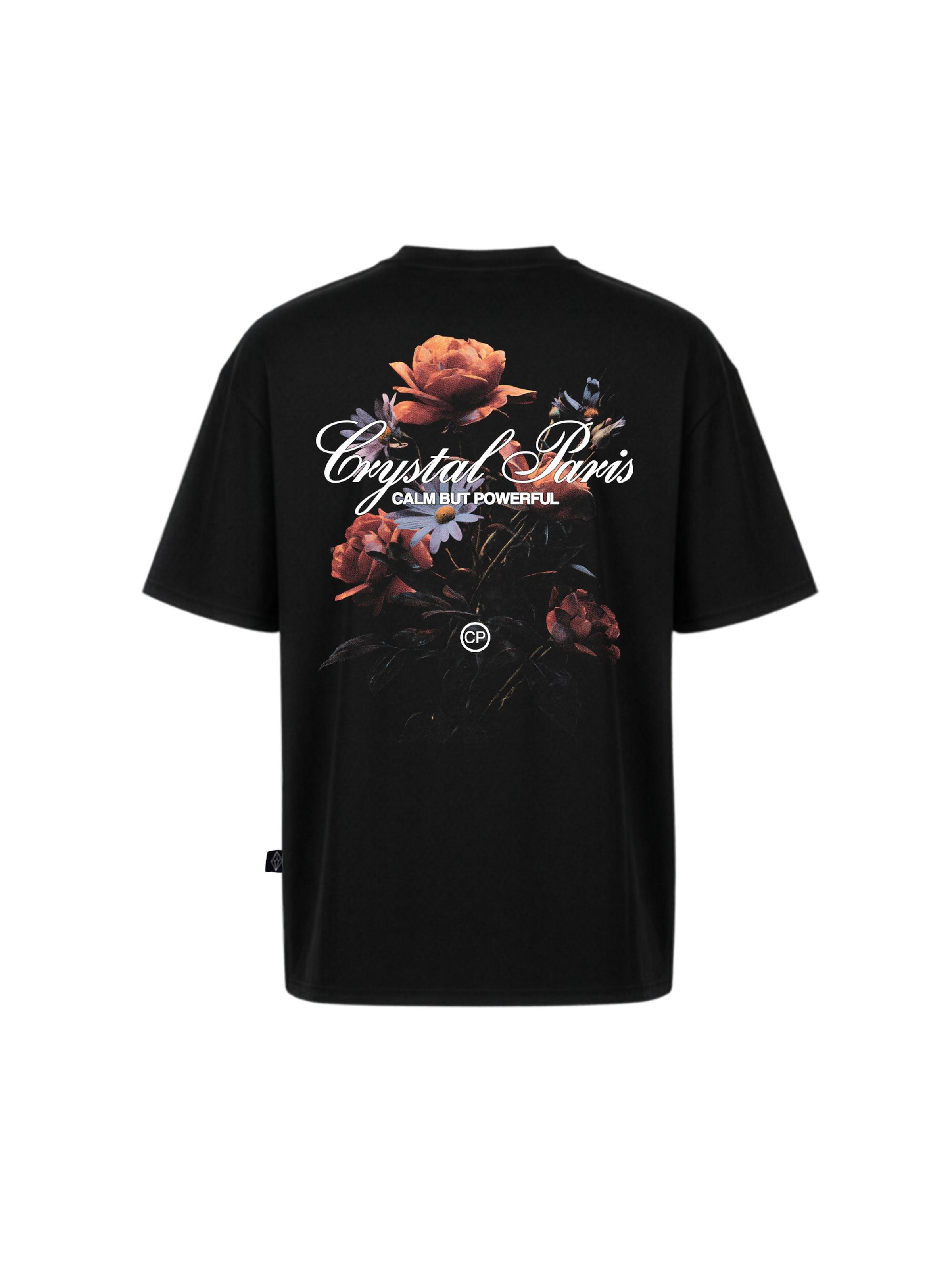 Crystal Paris Shirt 'Flower' in Zwart