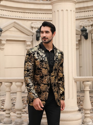 YOUTHUP Slim fit Suit Jacket 'Goldglanz' in Gold