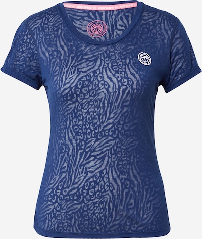 BIDI BADU Sportshirt  'Anni Burnout' in dunkelblau / weiß, Produktansicht