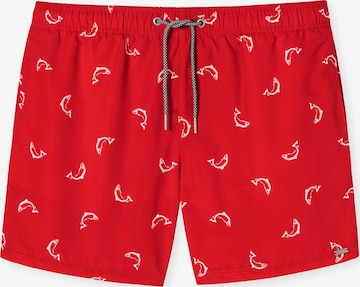 Shorts de bain ' Waterworld ' SCHIESSER en rouge : devant